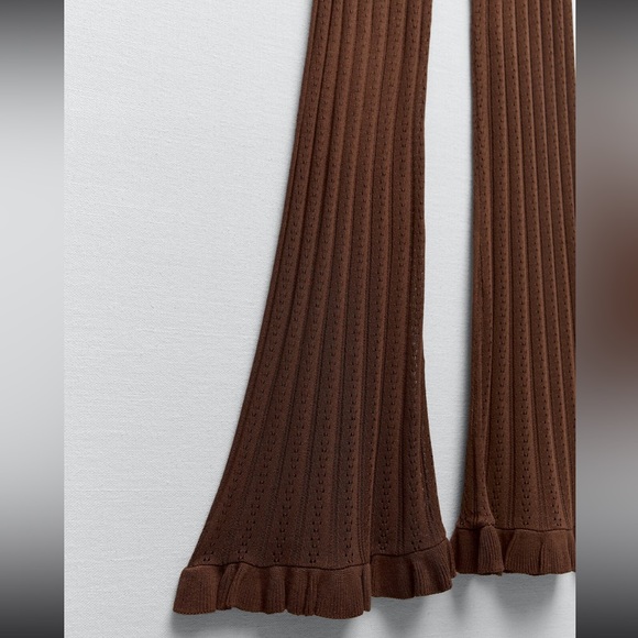 Zara Ruffled Full Length Pants - Picture 3 of 5